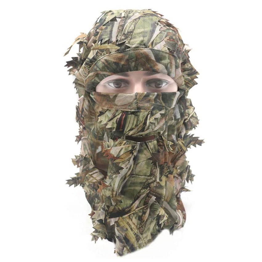 Camouflage Leafy Hat Full Face Mask 3D Camo Cap Balaclava Ghillie ...